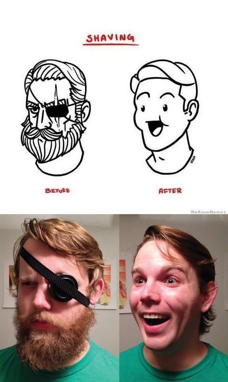 Shaving-before-and-after